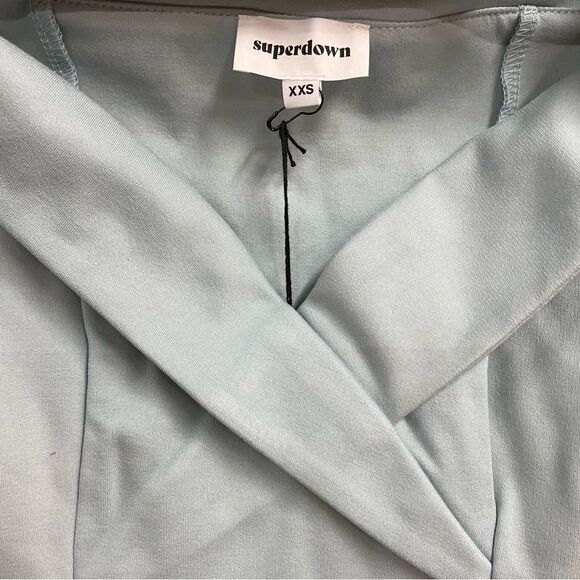 Superdown Naya Off Shoulder Dress Light Blue Off-Shoulder Mini Revolve XXS - Picture 6 of 7